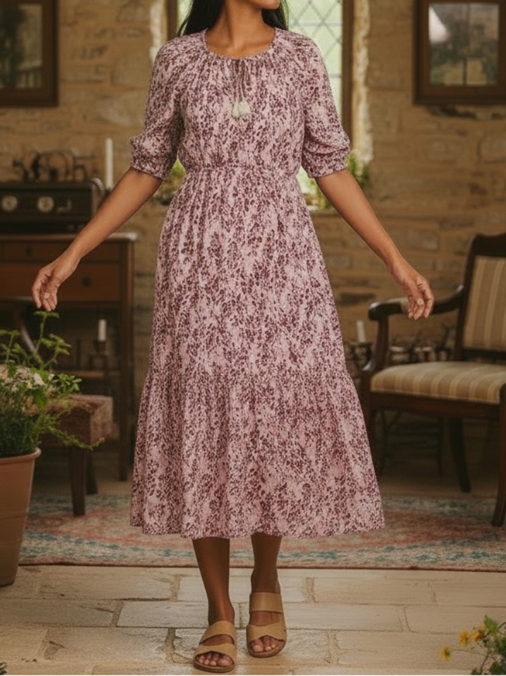 Beach Lunch Lounge Collection MIDI Dress - Picture 1 of 9